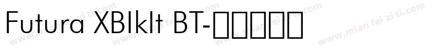 Futura XBIkIt BT字体转换